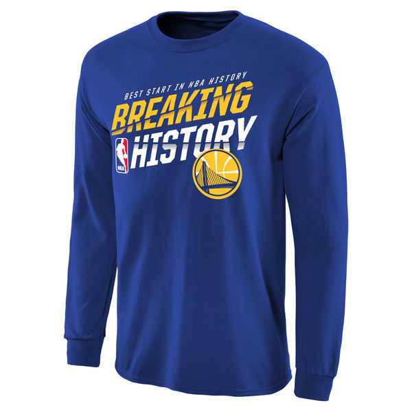 Golden State Warriors Breaking History Long Sleeve WEM T-Shirt - Royal Blue,We sell and wholesale Golden State Warriors Breaking History Long Sleeve WEM T-Shirt - Royal Blue on line form chian!